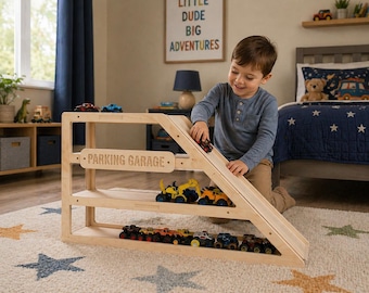 Toy Car Storage 1:64 Scale Toy Car Organization Gift for Boy Storage Shelf for Cars- CAMDEN