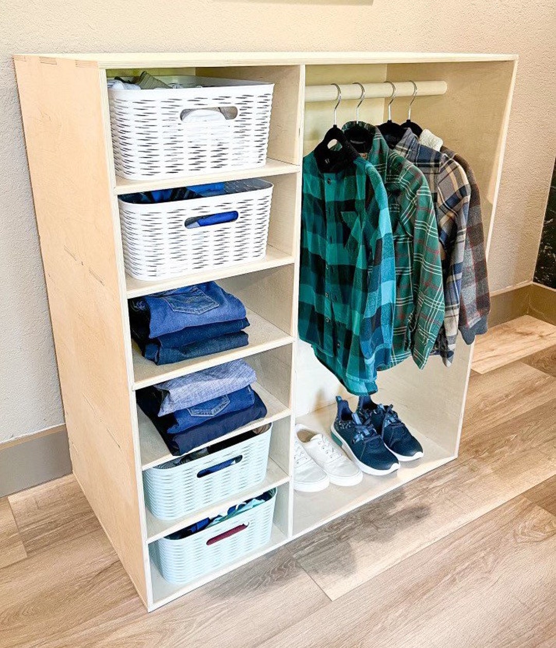 ROLAND Minimalist Doublesided Wardrobe W/book Storage/hidden