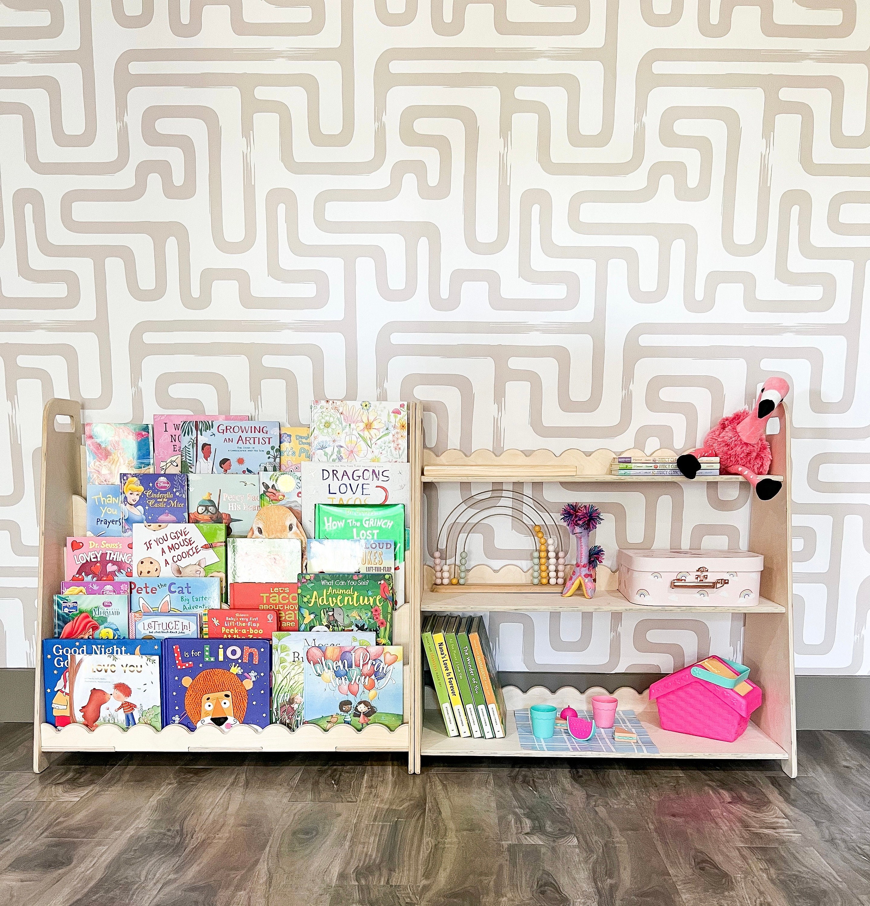 モンテッソーリ スカラップ おもちゃ棚 本棚セット モンテッソーリ