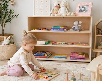 Montessori Toy Shelf for Montessori Toy Display Toddler Toy Storage Toy Shelf for Kids Room VIOLET