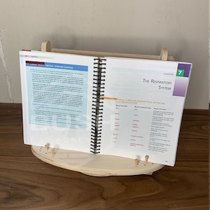 Wooden Cookbook Stand Book Stand Tablet Stand iPad Stand Solid Wood Book Holder Recipe Stand Two Sided Book Holder Med Student Gift CARA
