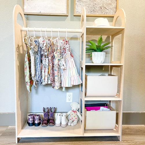 TILLY Montessori Furniture Handmade Wooden Clothing Rack Etsy