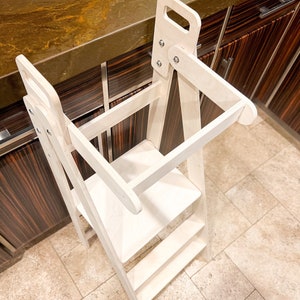 Kitchen Step Stool for Toddler Montessori Helper With Foldable Design ...