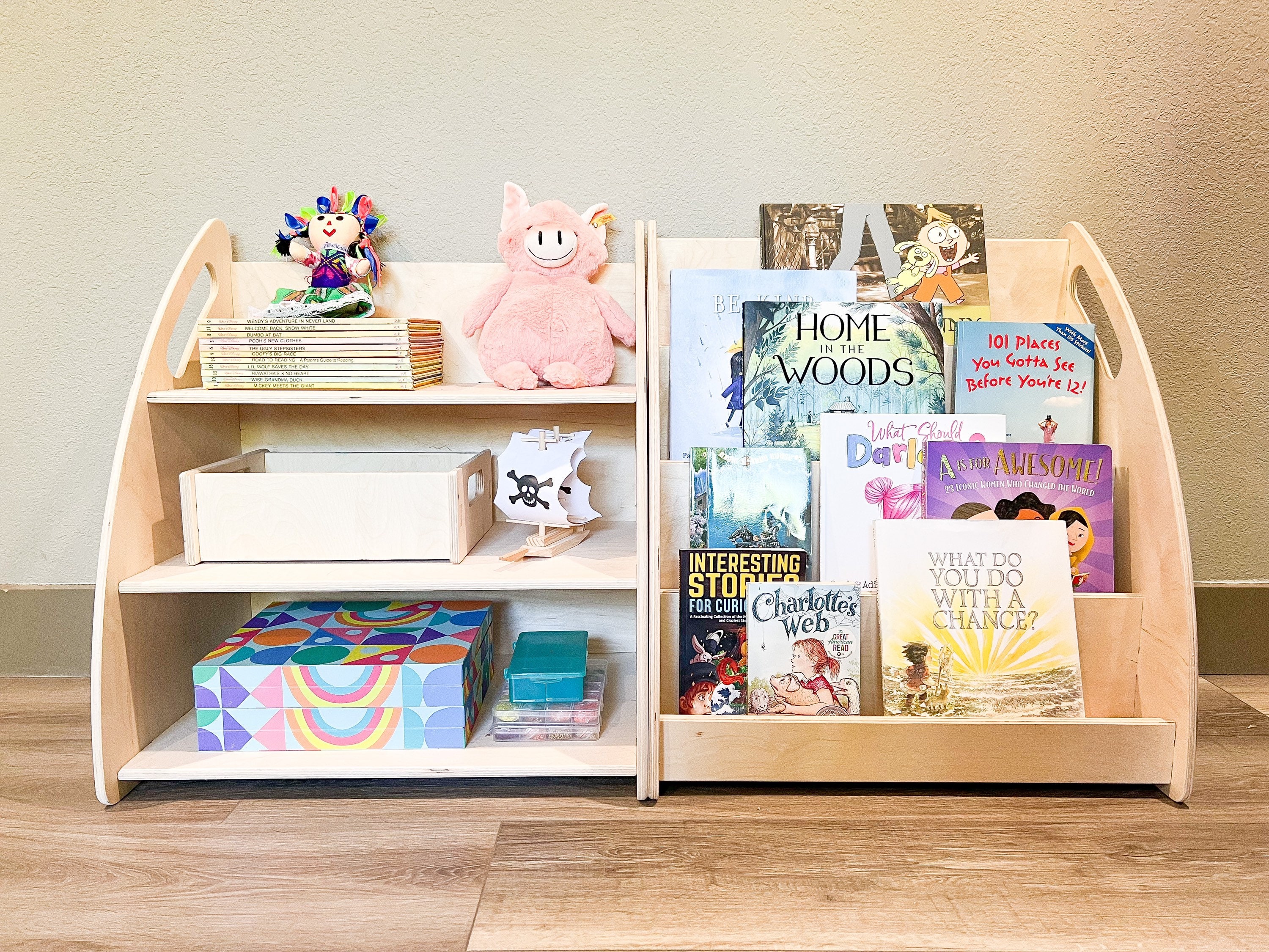 モンテッソーリ おもちゃ棚 本棚 モンテッソーリ 木製家具 保育園