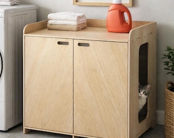 Litter Box Cabinet To fit Litter Robot 3 and 4 Litter Enclosure Cat Box Cat Litter Cabinet Cat House Rabbit Pen Rabbit Litter- BRYANT ROBOT