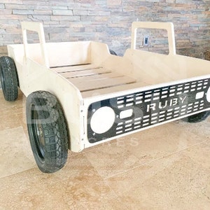 Truck Bed Bronco Bed for Toddlers Montessori Bed Montessori Floor Bed Montessori Furniture Car Bed Boys Room Nursery Bed CAM Twin Size image 1