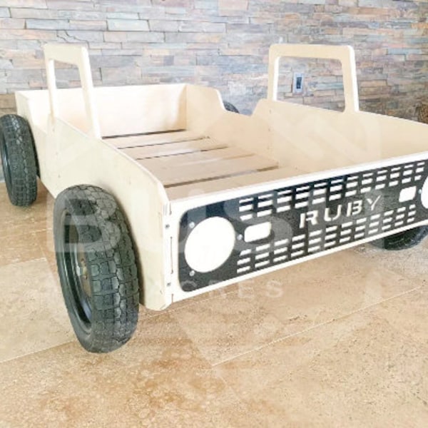 Truck Bed Bronco Bed for Toddlers Montessori Bed Montessori Floor Bed Montessori Furniture Car Bed Boys Room Nursery Bed CAM *Twin Size*