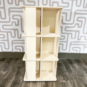 Montessori Bookshelf Rotating Shelf Montessori Furniture Wooden Children's Furniture Rotating Book Display Classroom Furniture LAZY SUZAN Bild 5