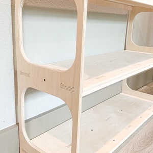 Montessori Toy shelf Toddler Open Sided Toy Shelf Montessori Wooden Furniture Wooden Toyshelf Toy Storage Toy Display RILEY 36 wide image 2