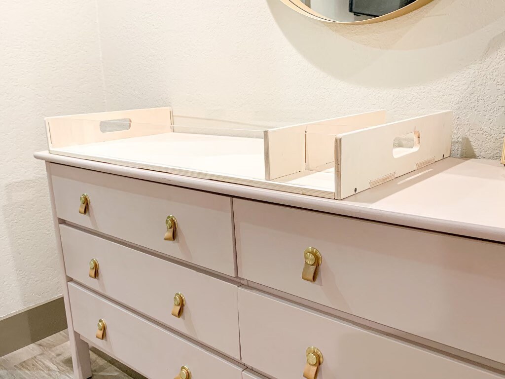 Acrylic Wood Baby Changing Caddy Diaper Organizer Baby Etsy