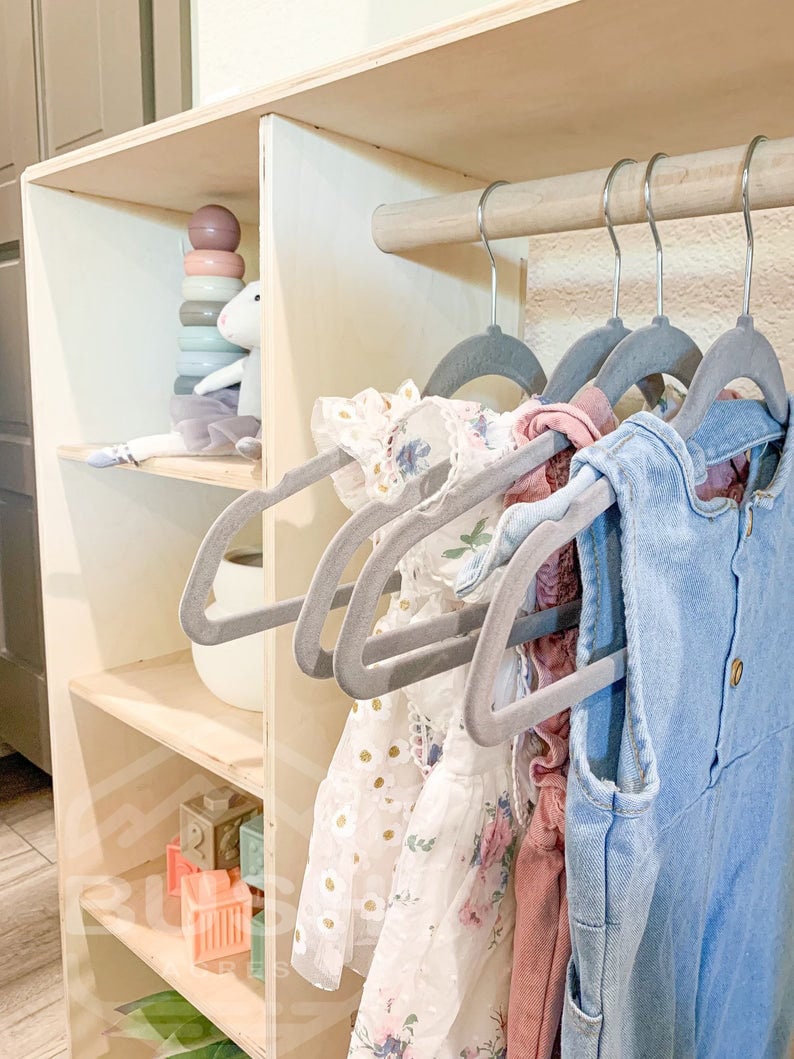 Montessori Furniture Handmade Wooden Clothing Rack for Kids Etsy