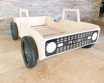 CAM- Bronco Bed for Toddlers Wooden Furniture Children’s Floor Bed Toddler Truck Bed for Kids Bedroom Furniture For Toddler