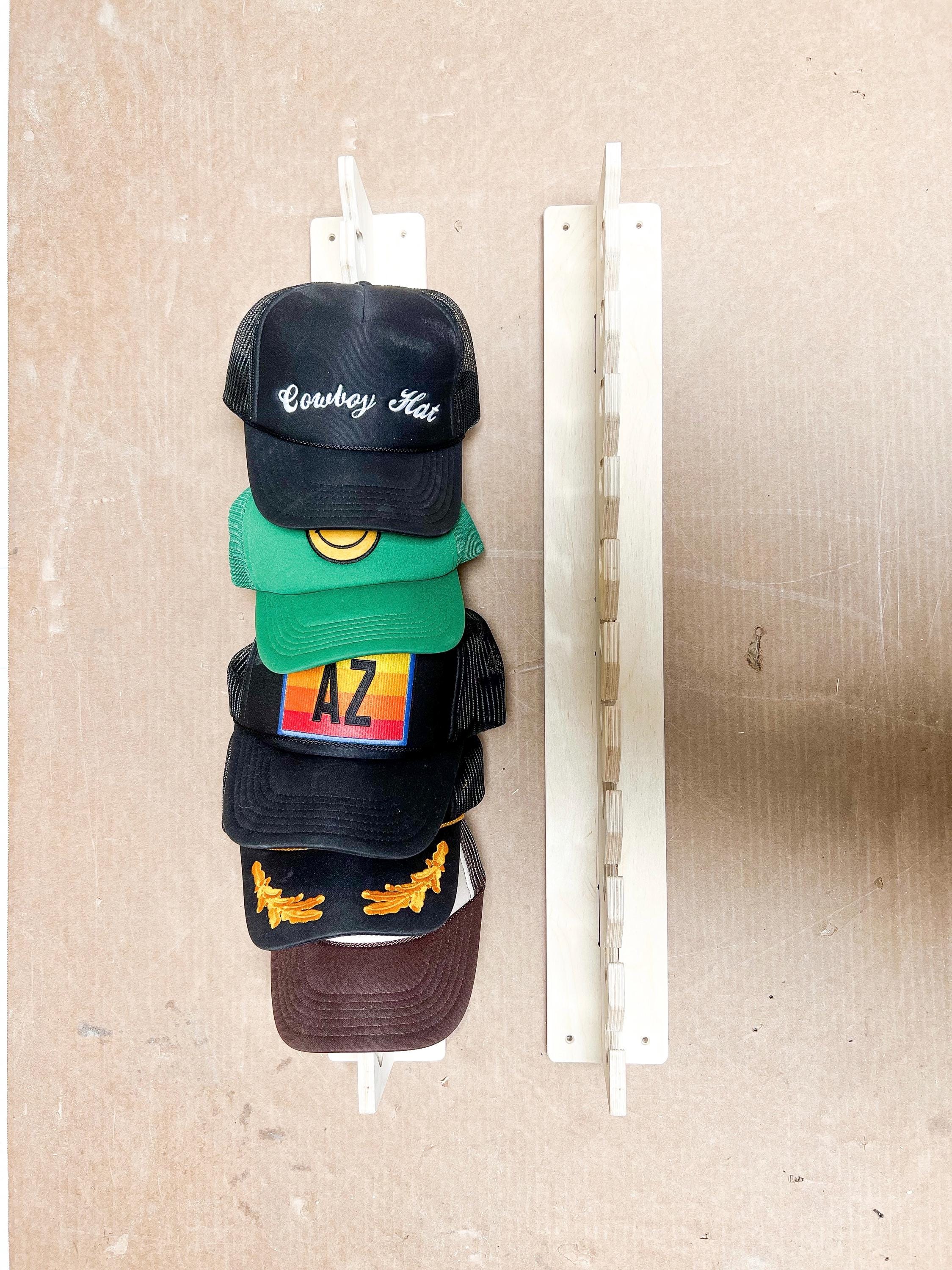 Cap Rack Drawong Wooden Cap Rack: Baltic Birch Plywood Hat Storage for Him - Etsy