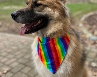 Bandana reversibile per cani arcobaleno / sciarpa Pride Pet