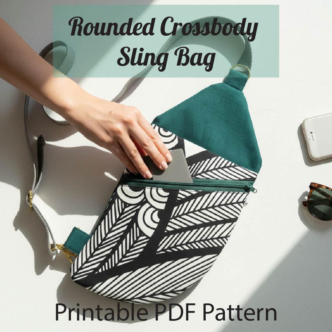 Crossbody Sling Bag PDF Sewing Pattern | Travel Pouch Purse (digital ...