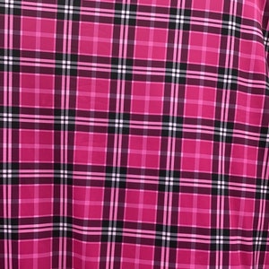 Rosa Karierter Nylon/Spandex Stoff Meterware