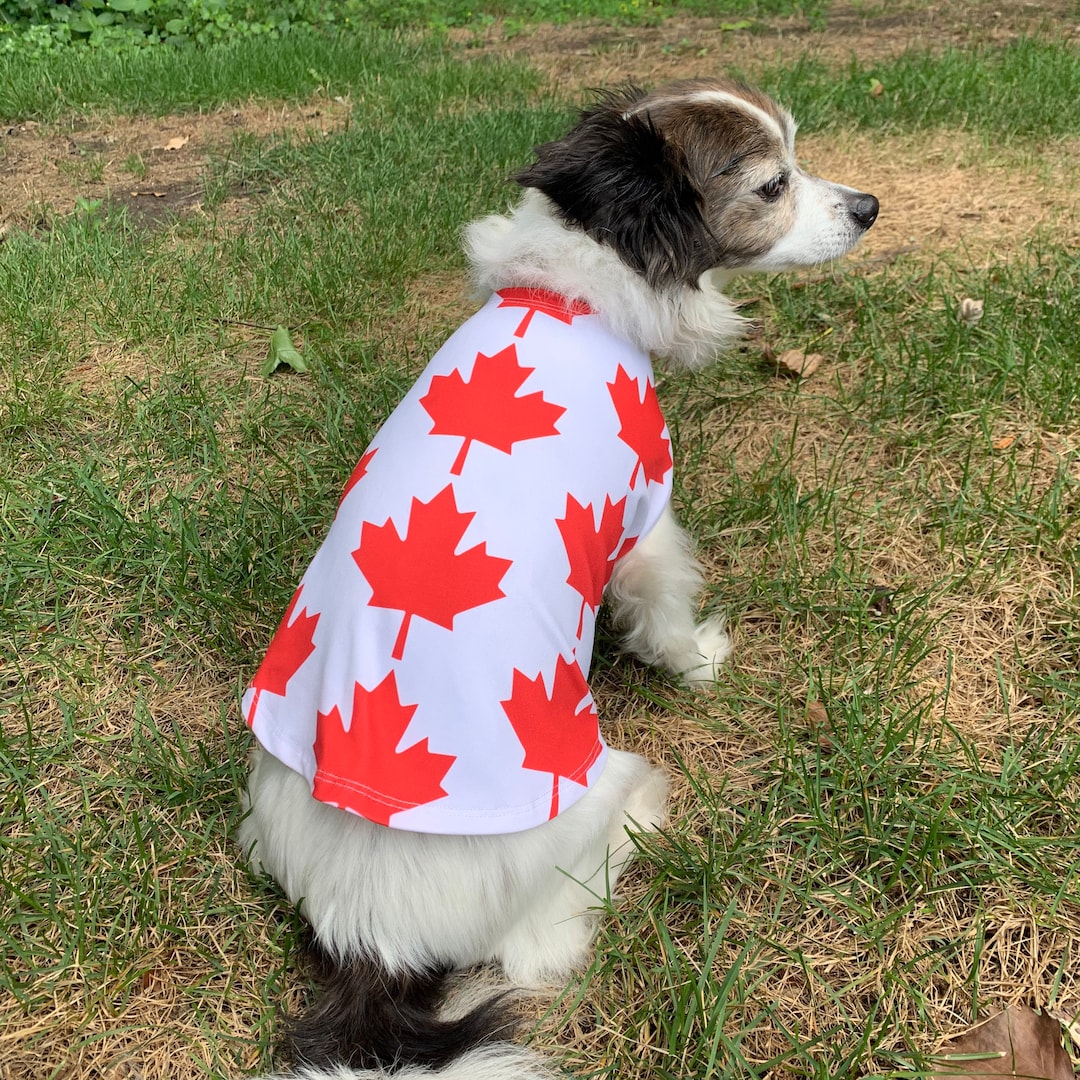 Canadian Maple Leaf Dog Shirt Pet Costume Canada Dog Etsy