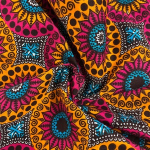 African Print Cotton Quilting Craft Fabric | By-the-yard Material