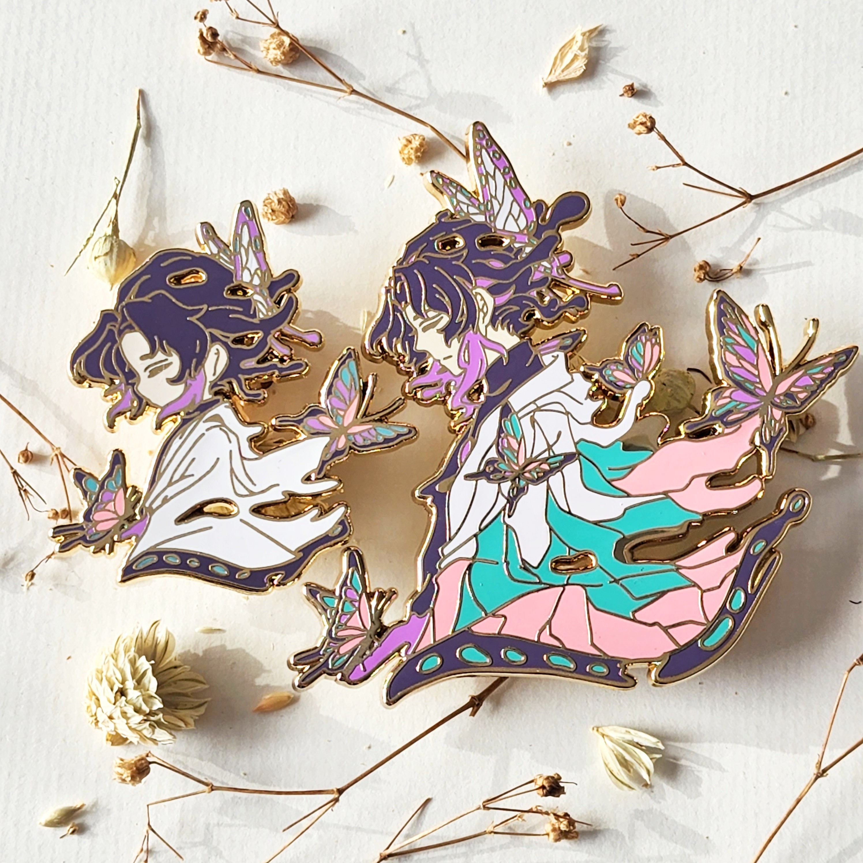 Demon Slayer: Kimetsu no Yaiba Shinobu Kocho Enamel Pin - Bonnies Lab