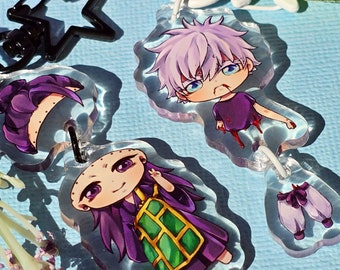 Gojo en Geto gesneden sleutelhanger Japanse anime satosugu death