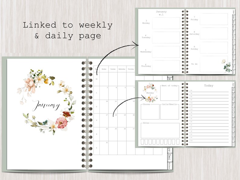 June 2022 June 2023 Dated Digital Planner Calendar Etsy