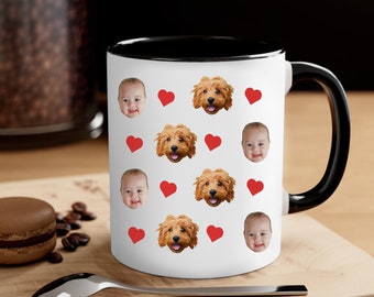 Personalized Baby Face Mug, Personalized Face Mug, Dogs Face Mug, Your Husband's Face Mug, Custom Photo Mug, Baby Face Mug For Mom Dad