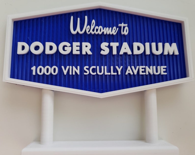 Dodgers 3D printed to Dodger stadium sign Etsy