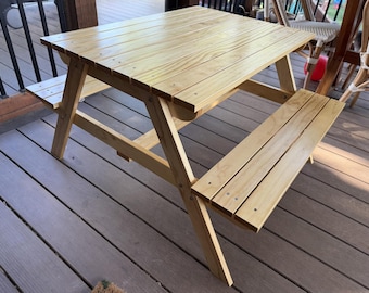 Planos de construcción de mesa de picnic para niños (hazlo tú mismo) - Carpintería