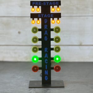 Drag Race Tree Lights - Christmas Tree Desktop Display with LED lights