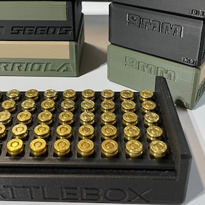 9 mm Patronenbox - 50 Schuss Patronenbox für 9 mm 9x19 Luger