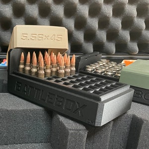223/5.56 Ammo Box - Perfect for range day - holds 50 rounds of rifle .223/5.56 rounds - MUST HAVE if you Reload or buy in Bulk