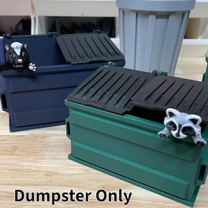 二重蓋付きデスクトップダンプスター - 柔軟な動物モデルの完璧な遊び場 - 大型ゴミ箱のミニチュアモデルオフィスダンプスター