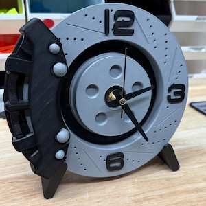 Brake Rotor Wall Clock: Racing Enthusiast Garage Decor