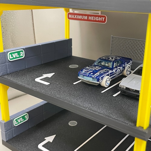 Stackable Parking Garage Display - 1/64th Scale Die Cast Car