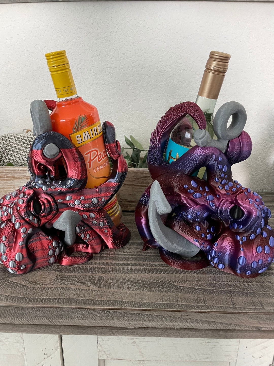Tentacle Temptation Octopus Squid Bottle and Shot Glass Holder 40cm