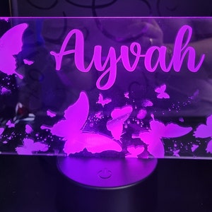 Personalised  Night light| LED| Custom Made | Acrylic  | Custom NAME| KIDS Gift Idea| Nursery Decor |Birthday