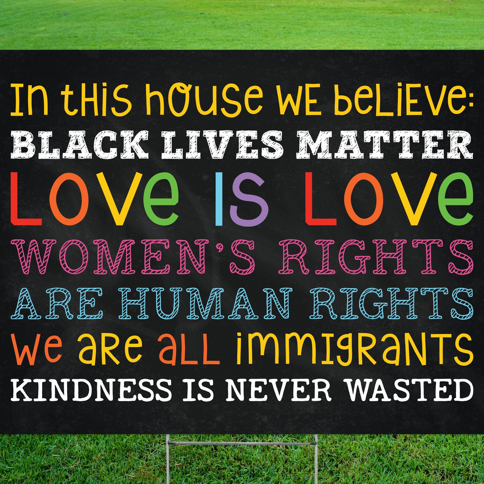 In This House We Believe Yard Sign . in This House We Believe Etsy