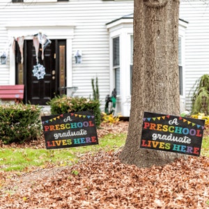 A Preschool Graduate Lives Here Yard Sign . Preschool - Etsy
