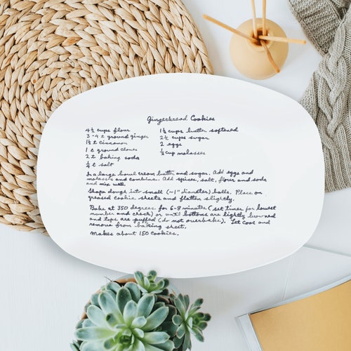 Handwritten Recipe Personalized Platter . Handwritten Recipe Etsy