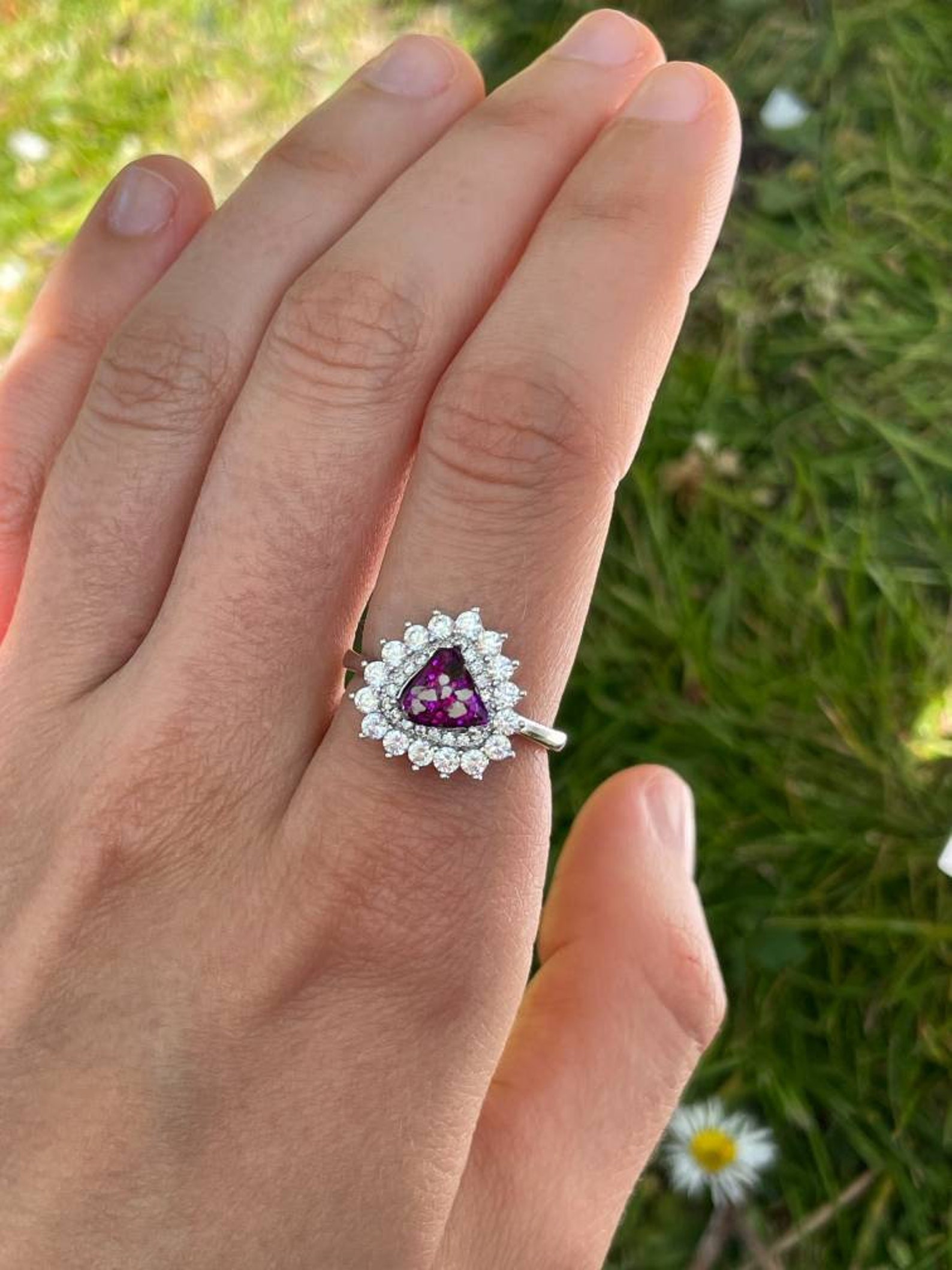 Pet Ashes ring . Cremation ring . Keepsake ring Etsy