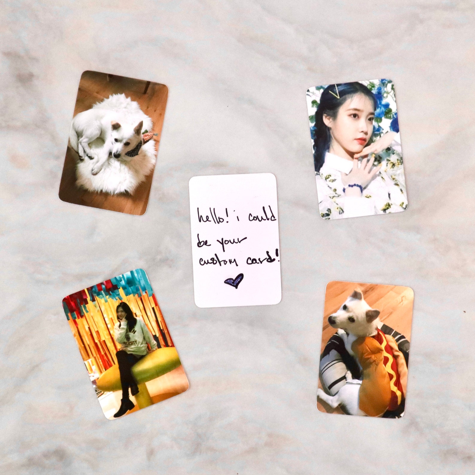 4 Laminated Custom Kpop Photocards | Etsy