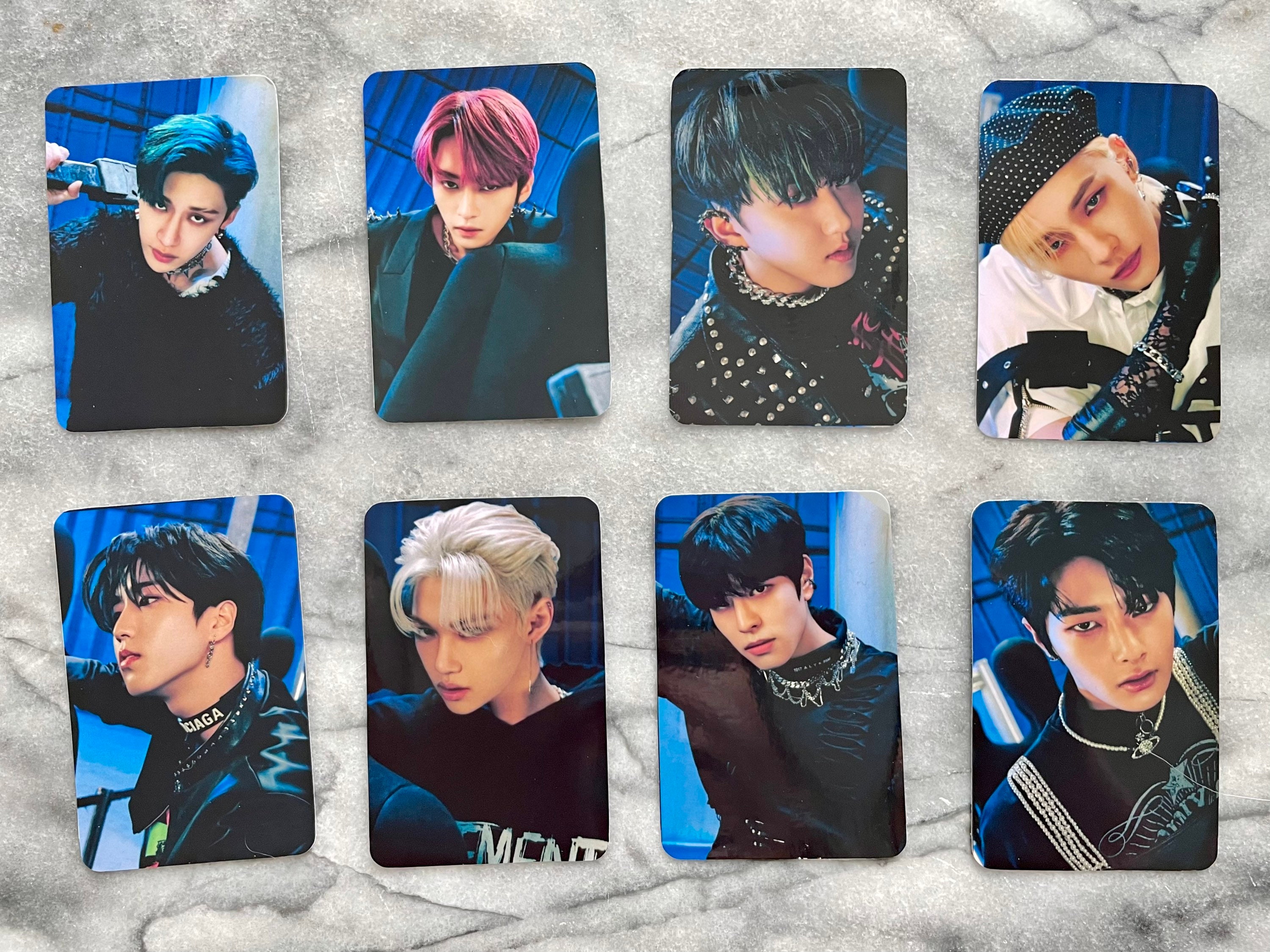 Laminated Stray Kids SKZ Maniac Photocards Dark Blue - Etsy