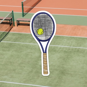 Tennisracket en tennisbal vinylsticker