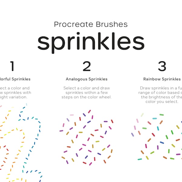 Sprinkles Brush Set | Procreate | 3 Brush Pack