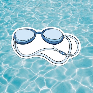 水泳ゴーグルビニールステッカー