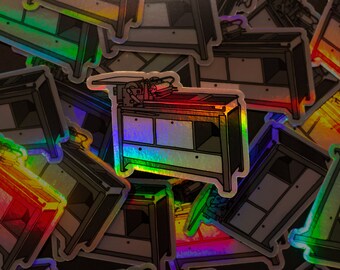 Holographic Vandercook Letterpress Vinyl Sticker