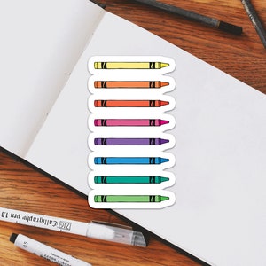Colorful Crayon Set Vinyl Sticker
