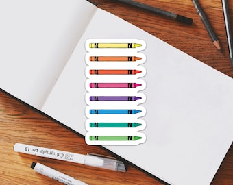 Colorful Crayon Set Vinyl Sticker