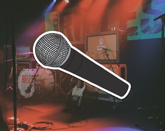 Microphone Vinyl Sticker