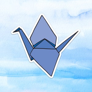 Origami Papierkranich Vinyl Sticker